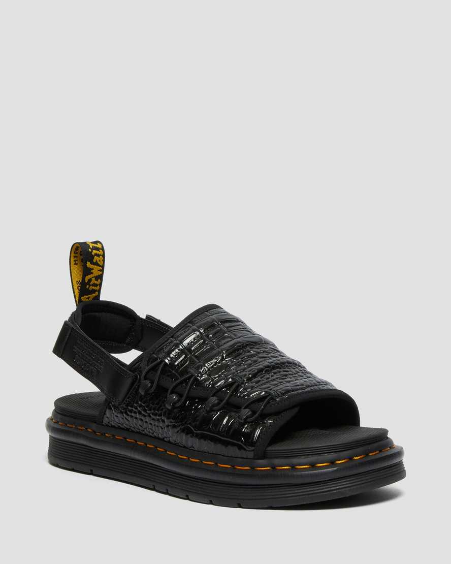 Dr. Martens Mura Suicoke Croco Deri Kadın Sandalet - Sandalet Siyah |BIVCZ1402|